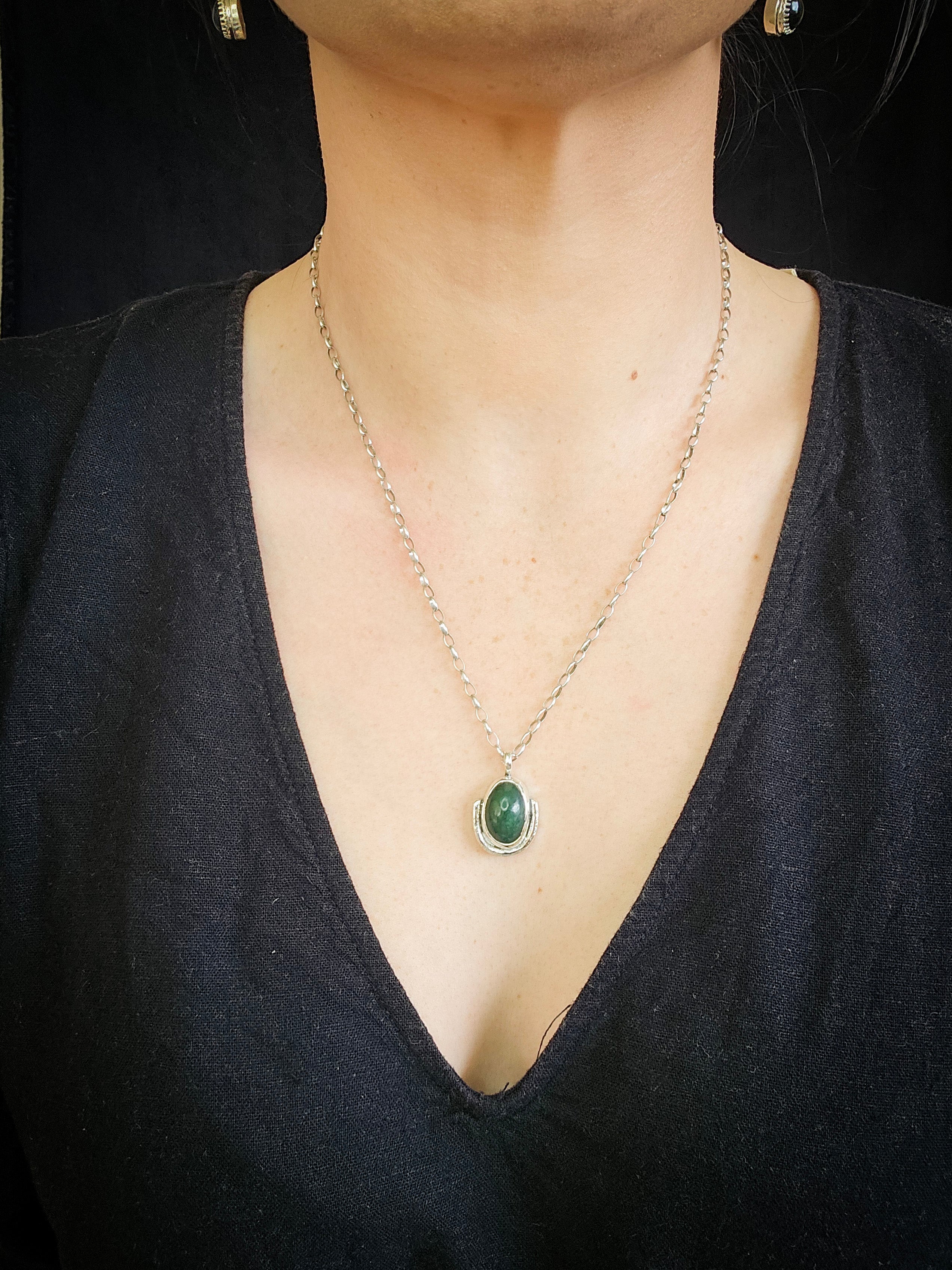 Oval Pounamu necklace